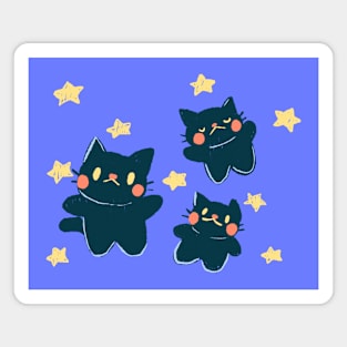 Funky Black Cats Magnet